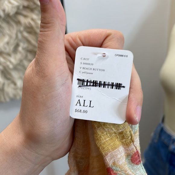 Free People Oversized Bohemian Tropical Lightweight Button Down Shirt Blouse - Picture 9 of 11